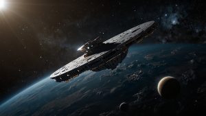 leonardo lightning xl a spaceship is moving towards the edge o 0