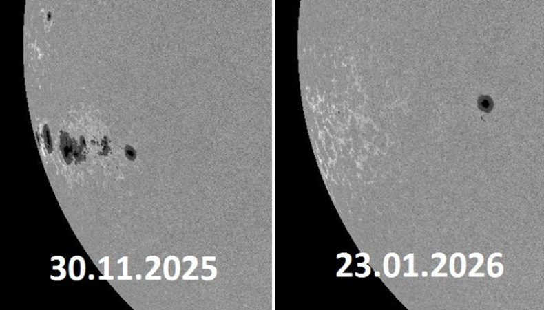 Гигантское, но безмятежное: самое большое солнечное пятно прошлого года исчезло