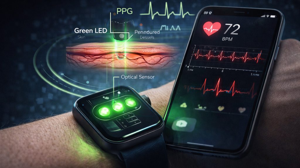 Как работает датчик сердечного ритма в умных часах?