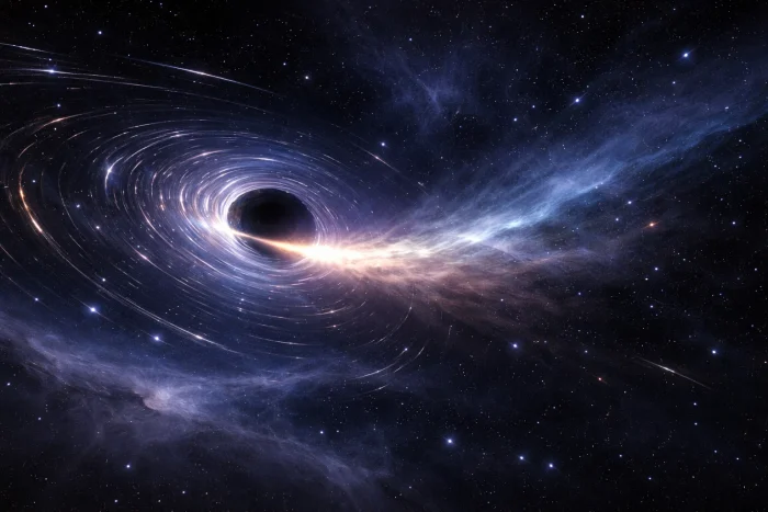 Пойманы на побеге: как астрономы обнаружили чёрные дыры, летящие через галактики