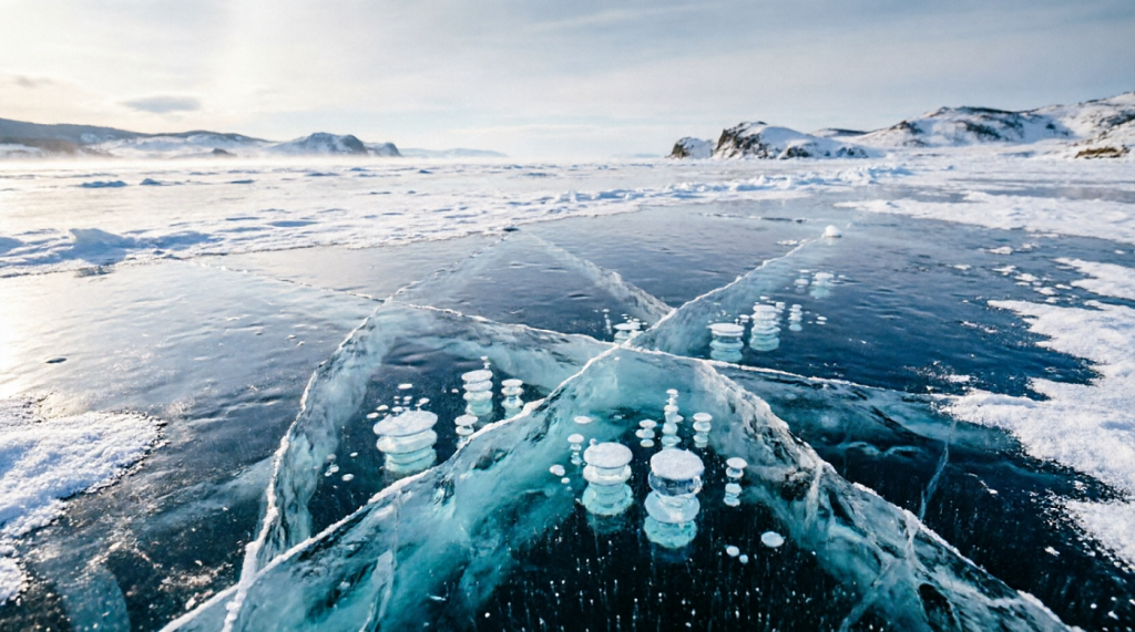 Ученые РФ и КНР ищут способ делать прогноз землетрясений, анализируя ледовые удары на Байкале