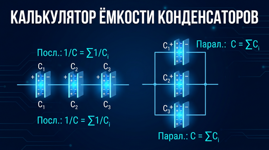 Калькулятор ёмкости конденсаторов
