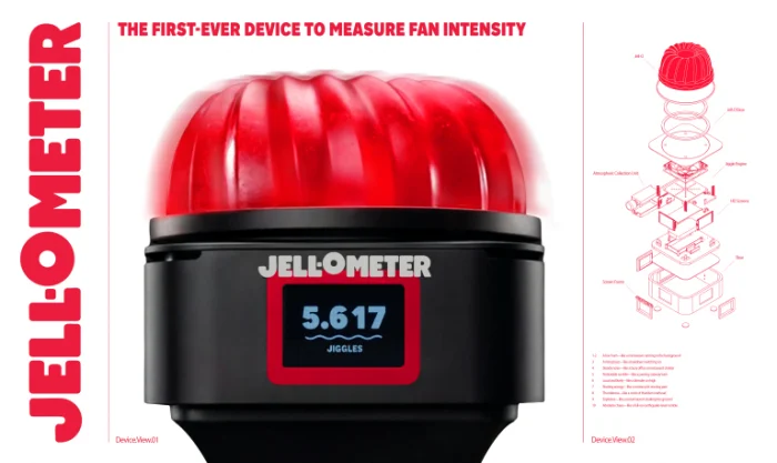 JELL-OMETER: гигантское желе измеряет энтузиазм толпы на зрелищных мероприятиях