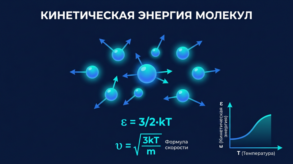 Калькулятор кинетической энергии молекул