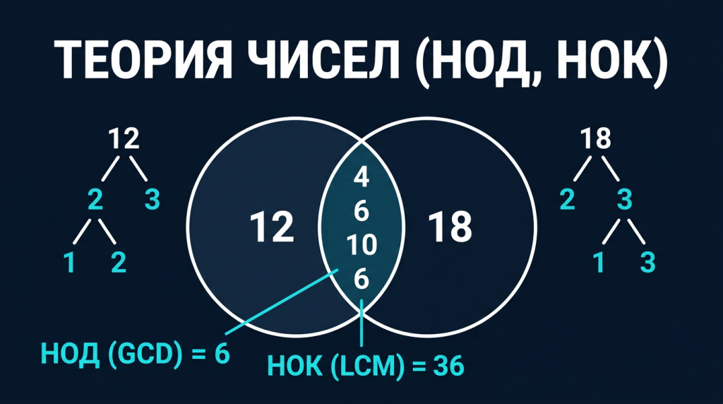 ð¢ Калькулятор теории чисел (НОД, НОК)