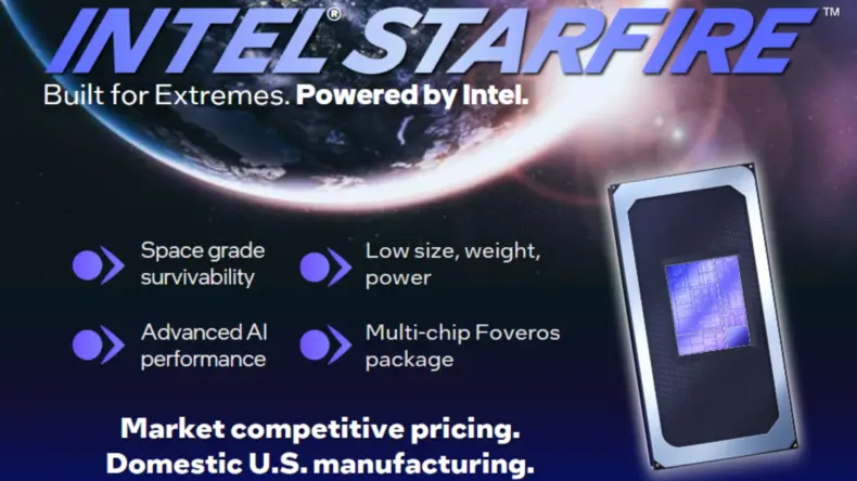 Intel представила космический чип Starfire с ИИ: до 75 TOPS и техпроцесс Intel 18A