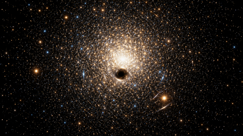 Hubble и JWST впервые обнаружили одну из тысяч скрытых черных дыр в Омеге Центавра