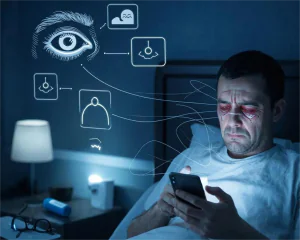 Синий свет ночью: как смартфон разрушает зрение и сбивает биоритмы